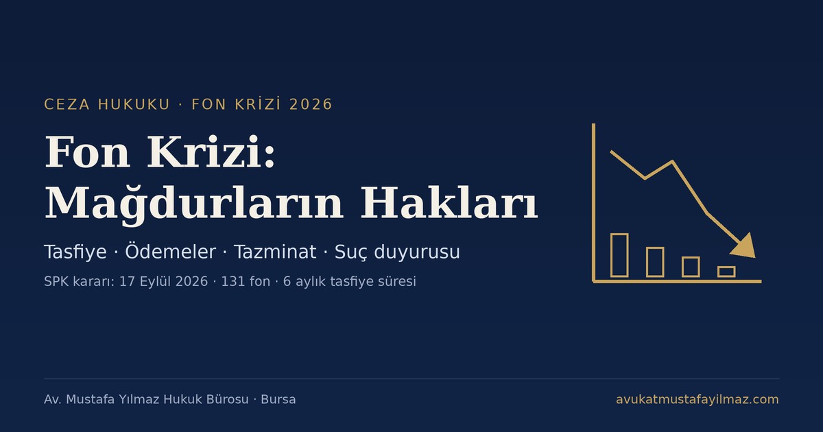 Fon krizi mağdurların hakları: 131 fonun tasfiyesi, ödemeler, tazminat davası ve suç duyurusu rehberi - Av. Mustafa Yılmaz