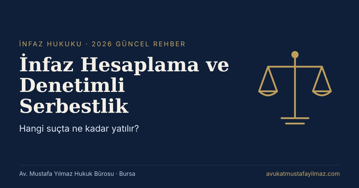 İnfaz hesaplama 2026 – denetimli serbestlik ve koşullu salıverilme